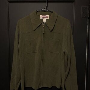 Vintage Sonoma Forest Green Knit Jacket size L